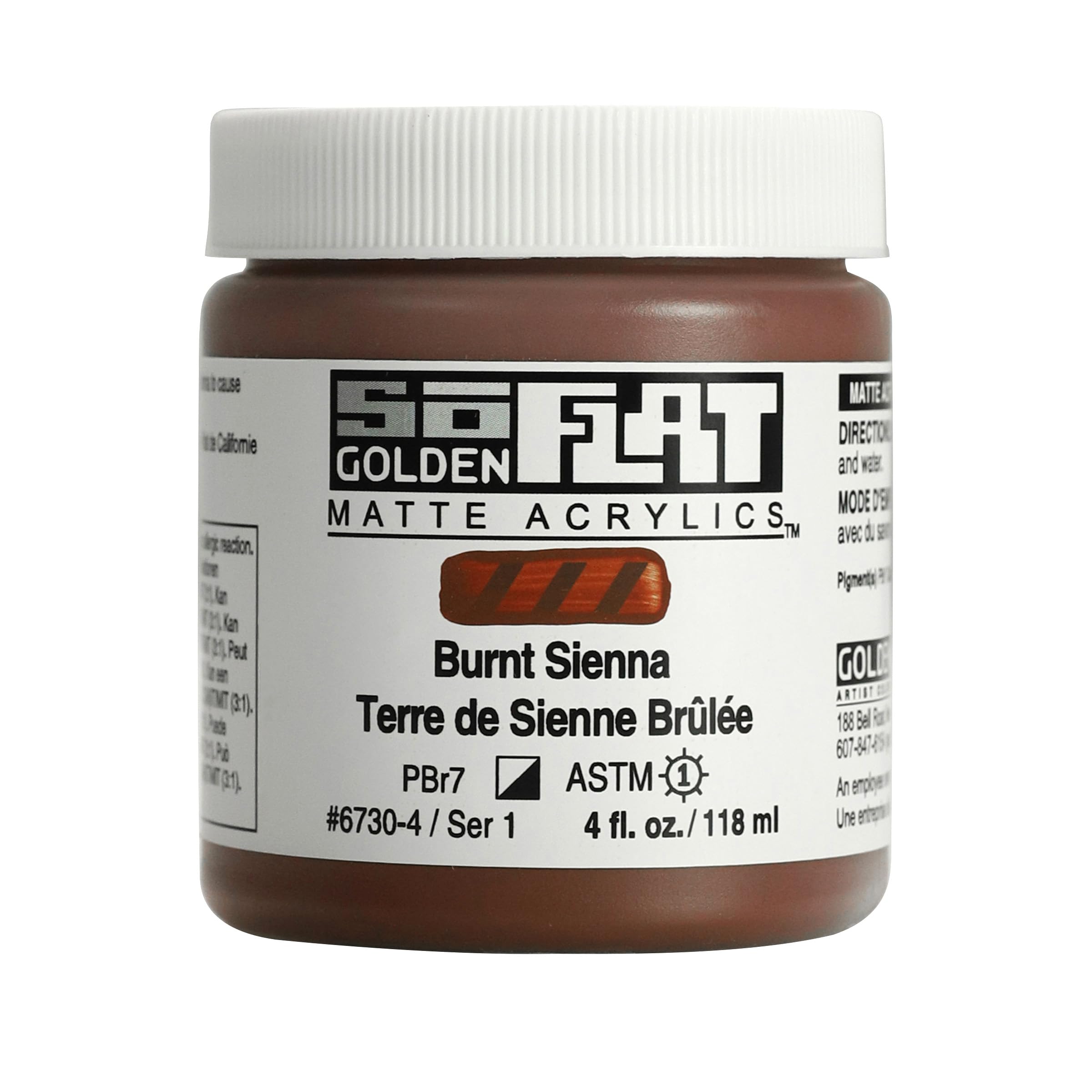 Golden Burnt Sienna : Soflat : Matte Acrylic Paint : 118Ml :