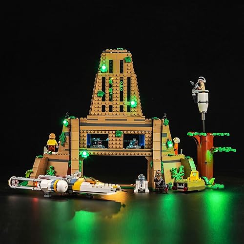 Miniatura 4 de Kit de luz LED mejorado para Lego Star Wars A New Hope Yavin 4 Rebel Base Building Set, compatible con Lego 75365 (modelo no incluido)