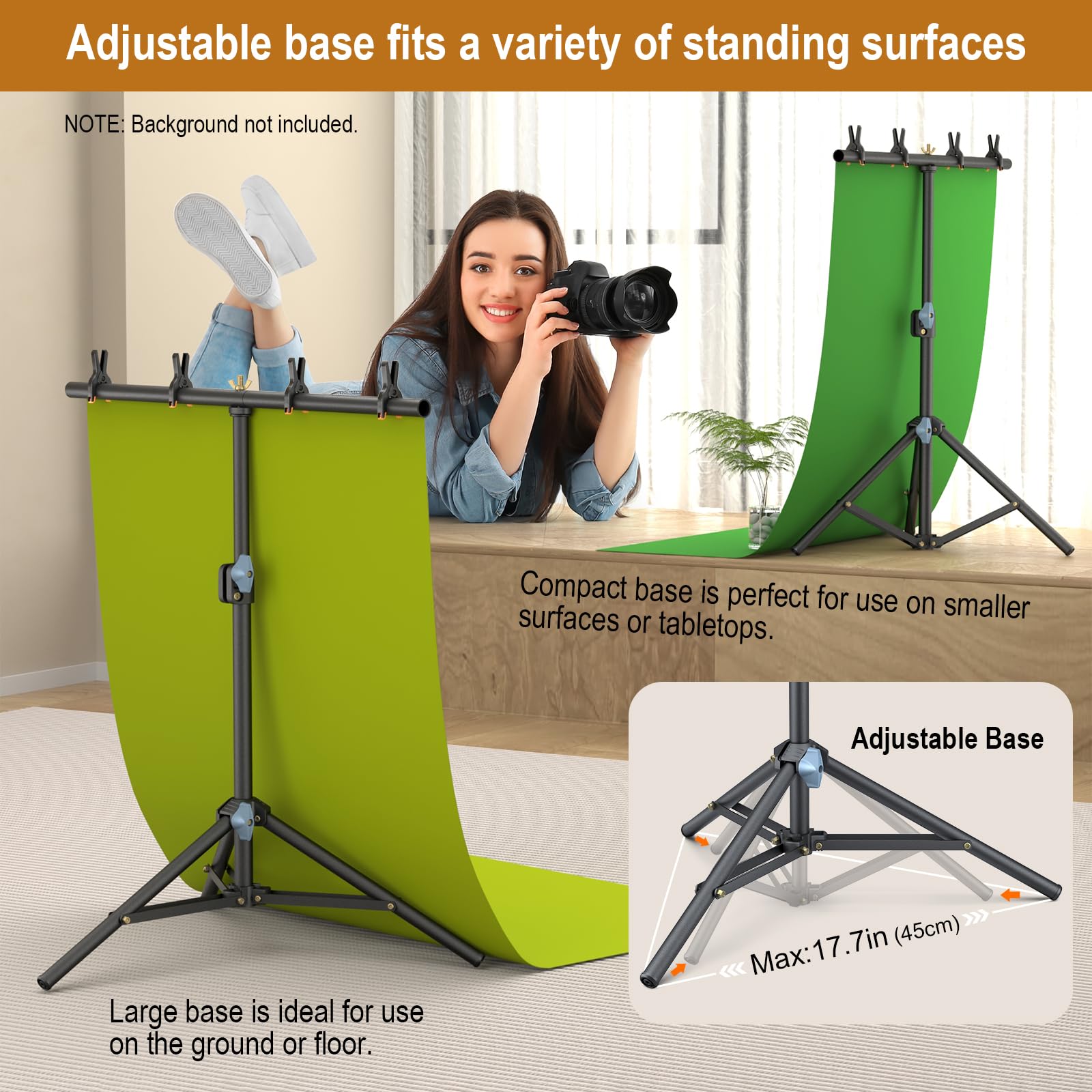 Backdrop Stand LINCO Photo Greenscreen Background With Carrying