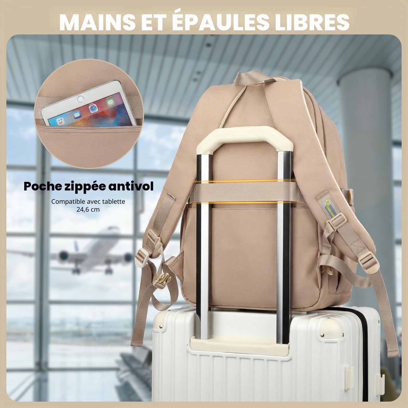 Amythe Sac à dos Ado Fille 3e-7e École Voyage
