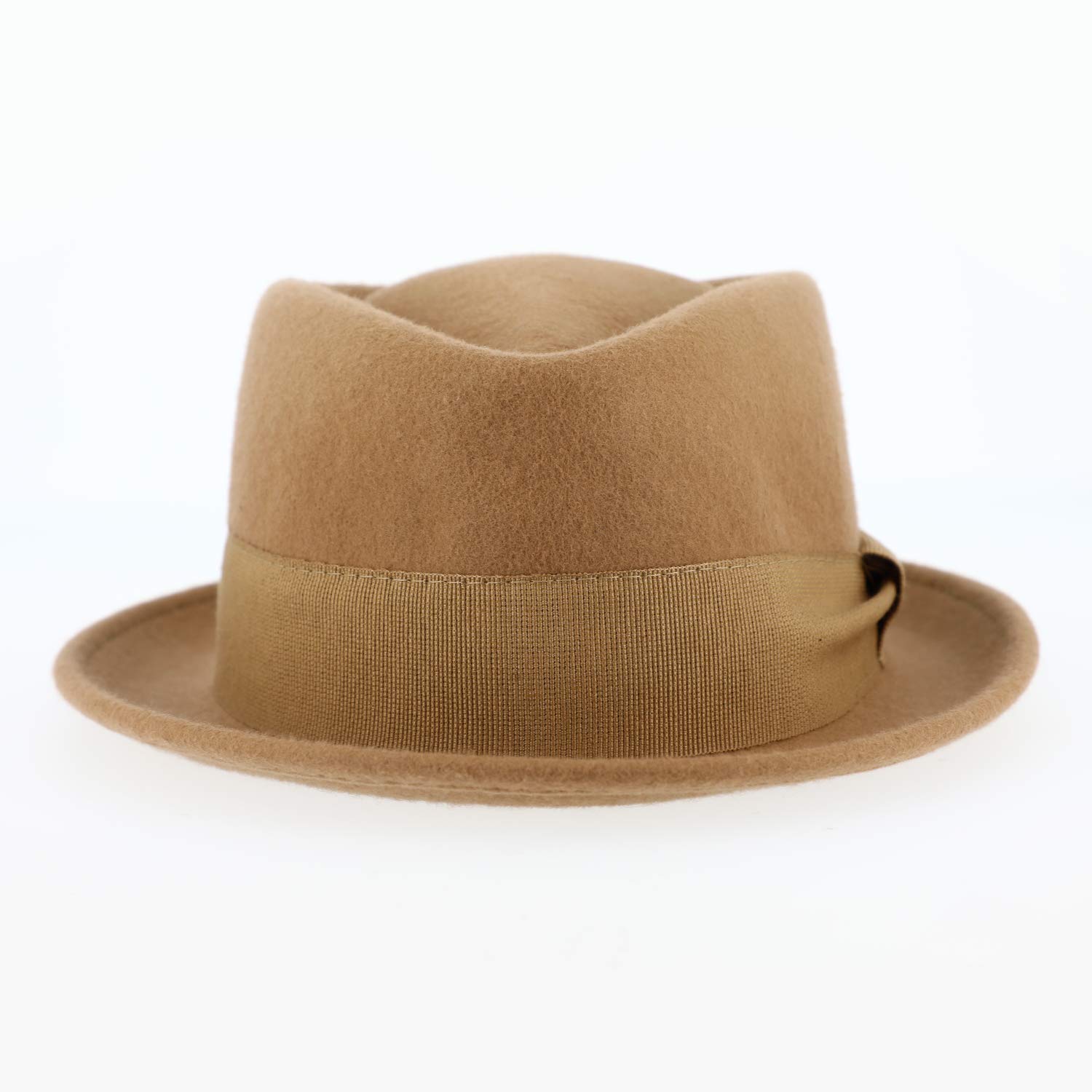 fiebig Medlock Pork Pie Diamante | 100% Sombrero de Fieltro con Cinta de Grosgrain | Cómodo Sombrero Ligero
