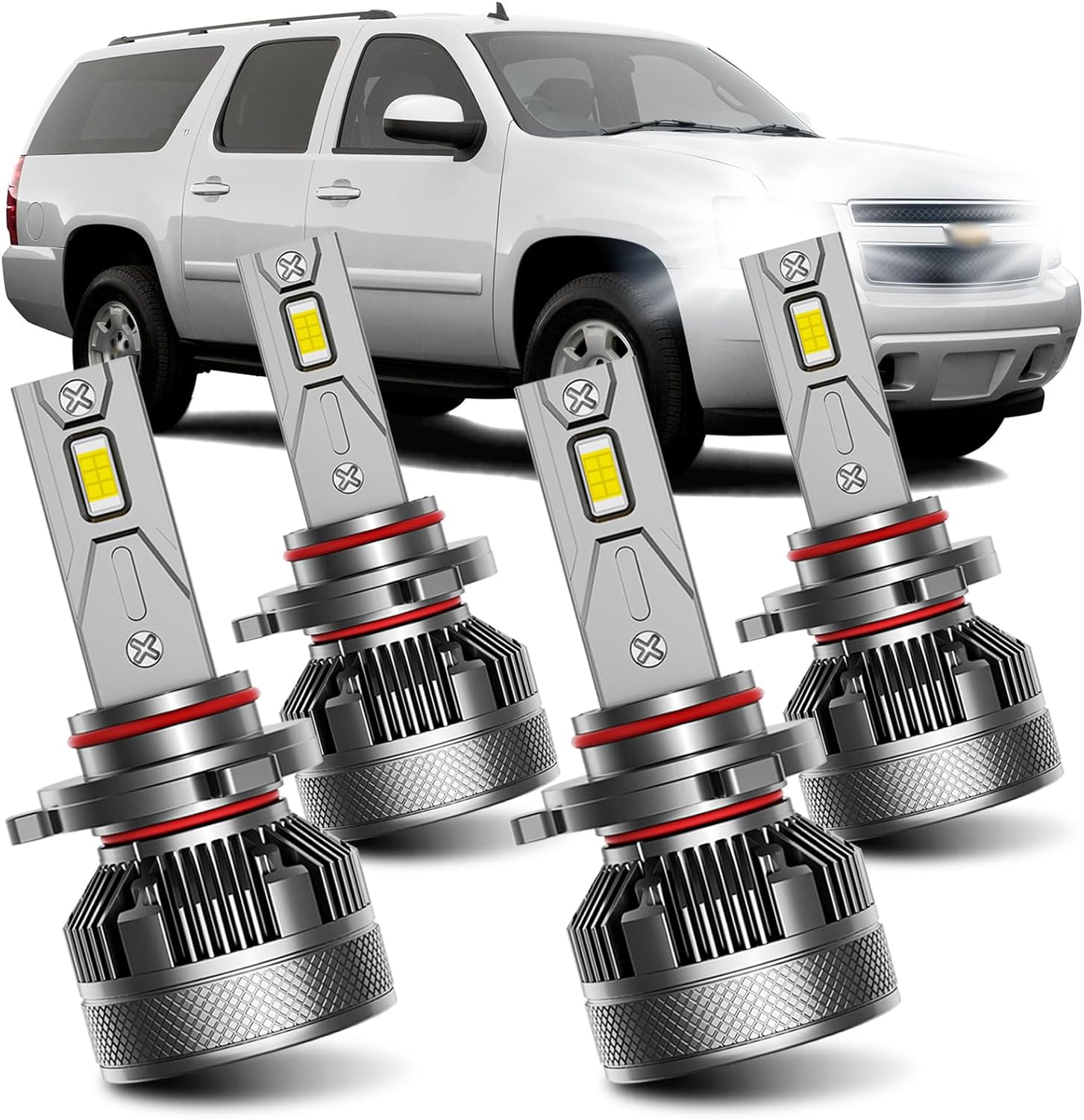 AWALITED Fits for 1995-2006 Chevy Suburban/Tahoe Lights Bulbs Combo, 6000K White Plug-and-Play Super Bright Light Bulbs, Pack of 4