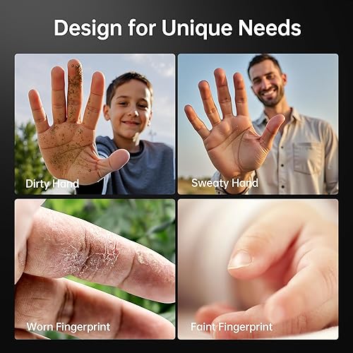 Miniatura 4 de NUTOMO Palm Vein Smart Lock Cerraduras de puerta de entrada sin llave con teclado WiFi integrado, cerrojo digital electrónico con control remoto APP