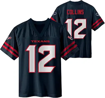 Outerstuff Nico Collins Houston Texans Youth Navy Home Jersey (Sizes 4-18)
