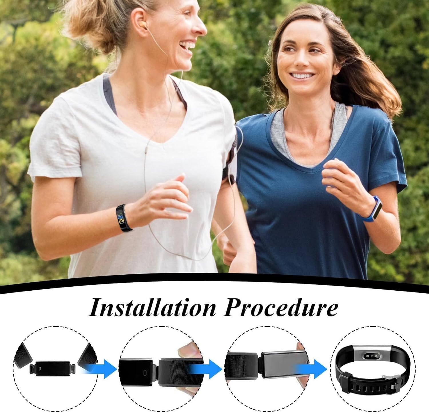 Watch Bands Replacement for ID115plus HR, Very Fit Pro Activity Fitness Tracker Wrist Bands Set, Multicolor Veryfitpro Smart Watch Strap Replacements