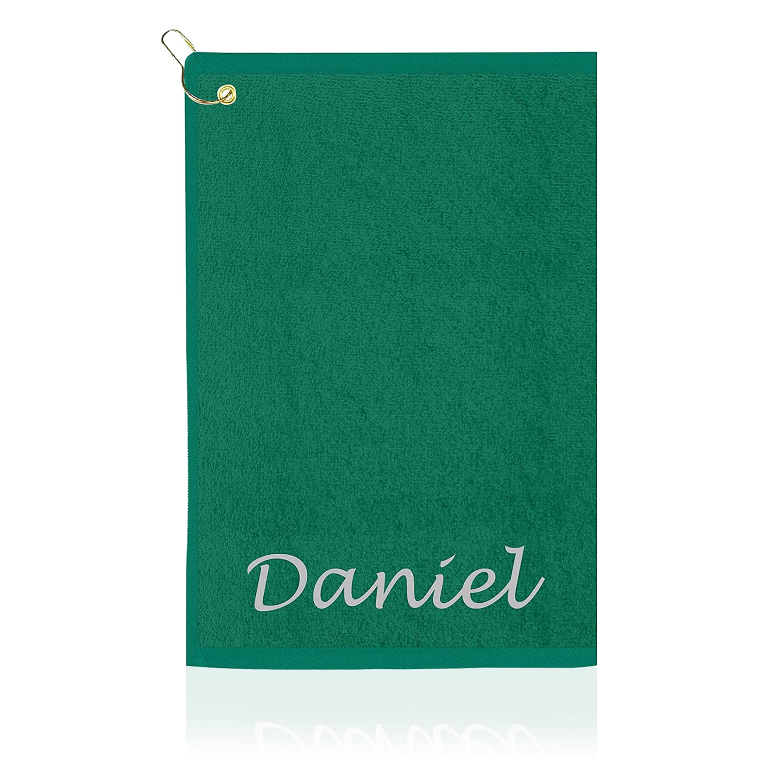 Personalized Passion Golf Towel with Embroidered Name - 16"x26" Custom Golf Towels with Clip - Soft & Highly Absorbent Plush Velour - Easily Wipes