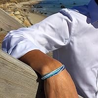 Vista 36 de Colorful Bracelet for Men and Women with Hematite Stones: Handmade Designer Adjustable Multistrand String Knotted Macrame Friendship Bracelet