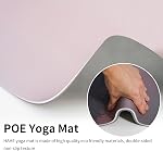 HAHE Épaisseur du tapis de yoga 8MM 1/3" Éco-Amis POE Tapis de Yoga High Rebound, Anti-Tear & Résistant à la sueur pour la condition physique, la maison, entraînements, les tapis d'exercices 72"x24" avec la sangle de transport