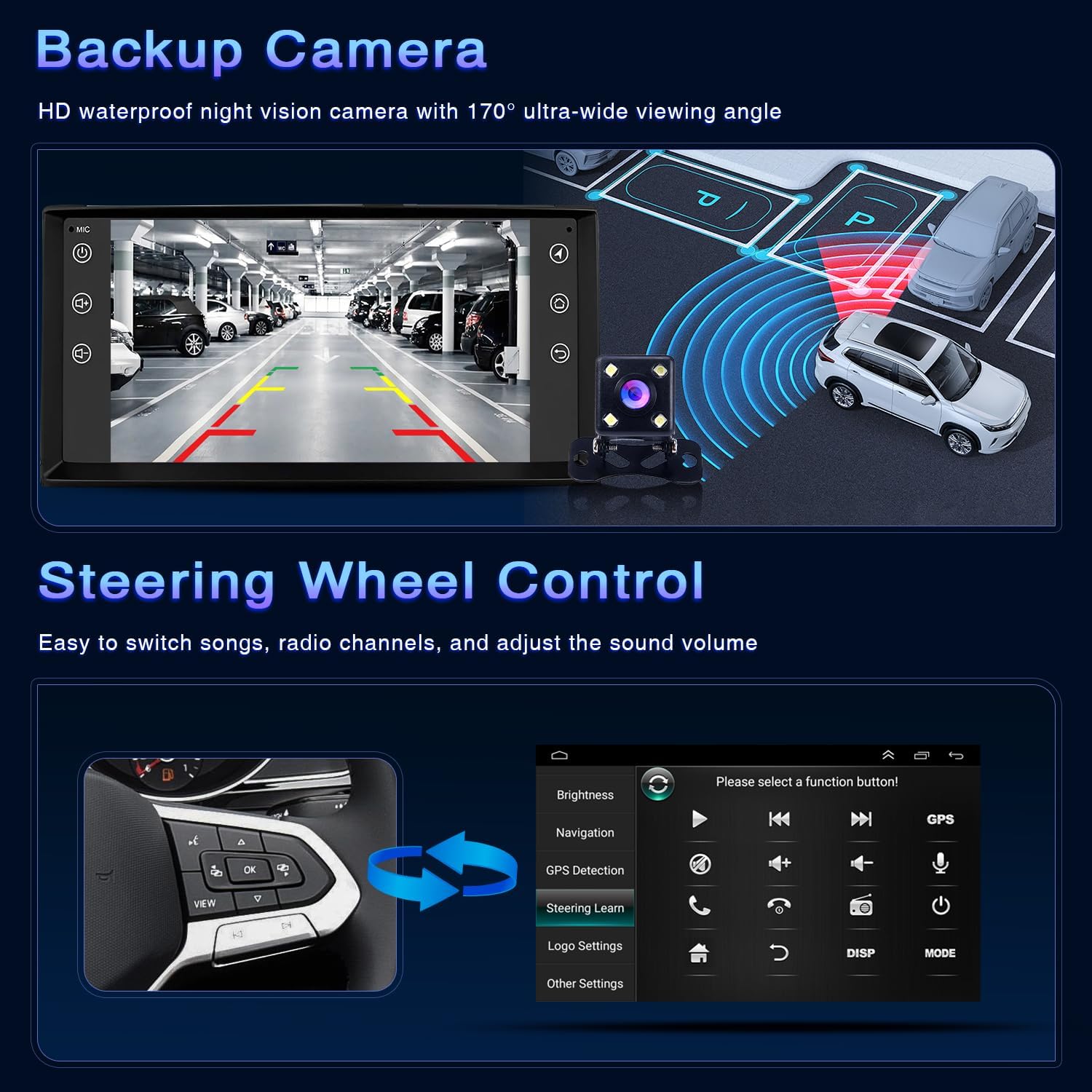 【4+64G】 Car Radio for Jeep Wrangler JK 2007 2008 2009 2010 2011 2012 2013 2014 2015 2016 2017 2018 with Wireless Carplay & Android Auto Bluetooth Touchscreen Stereo GPS/SWC/FM/Backup Camera