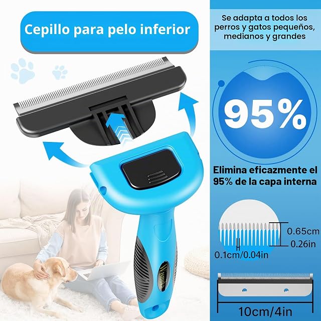 Foto 4 de 6 de Wismika cepillo 2 en 1 para pelo medio y largo