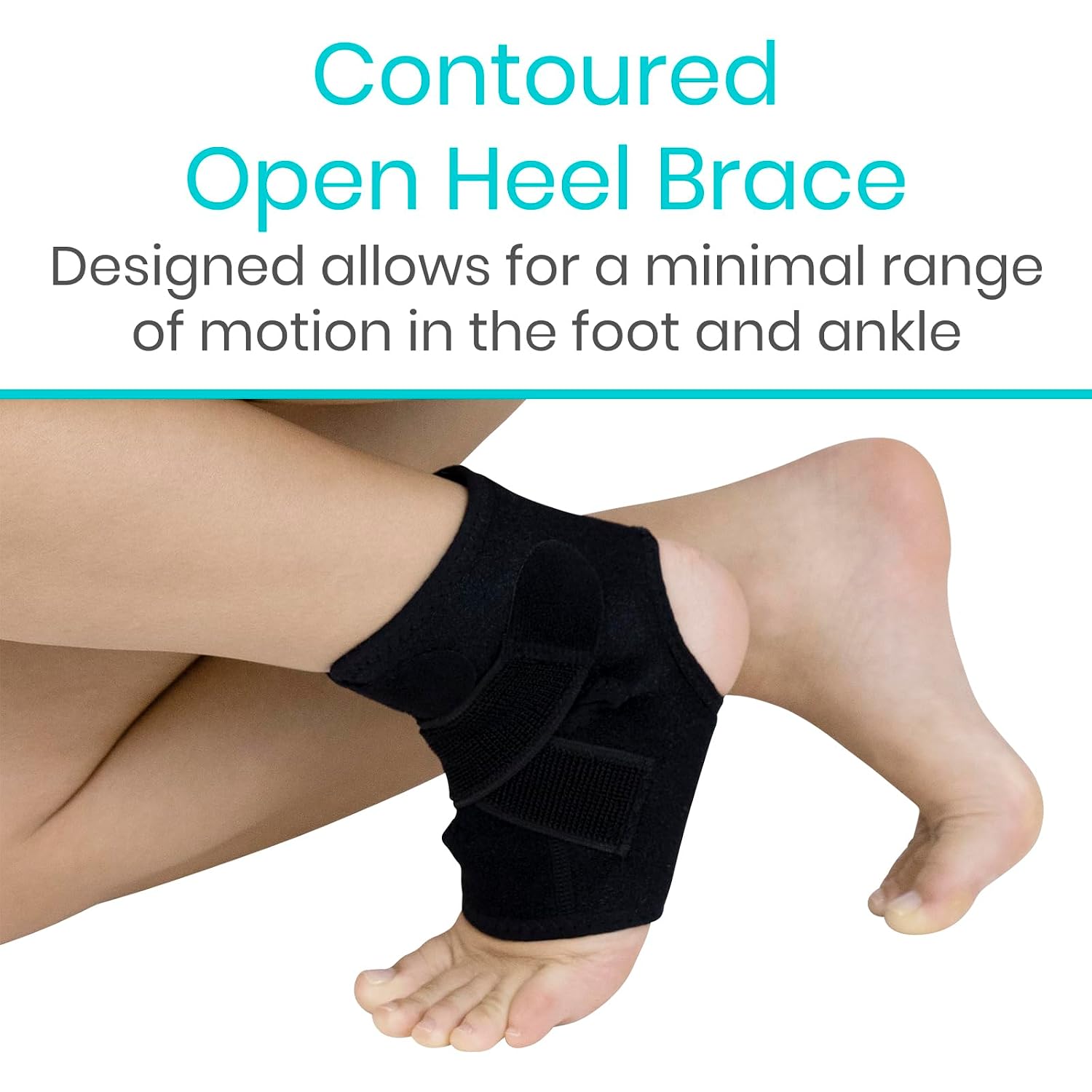 Vive Ankle Brace for Sprained Ankle - Adjustable Ankle Sleeve for Plantar Fasciitis, Tendonitis, Sprains, Swollen Feet - Lace Up Support Wrap for Running, Sports Injuries, Recovery (Fits Right & Left)
