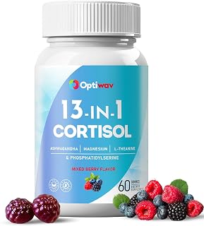 Cortisol Reducer Gummies for Women Men - 13-in-1 Daily Cortisol Detox Manager Supports Stress Mood Balance Focus & Health Balance - Reduce High Cortisol with Ashwagandha Magnesium L-Theanine