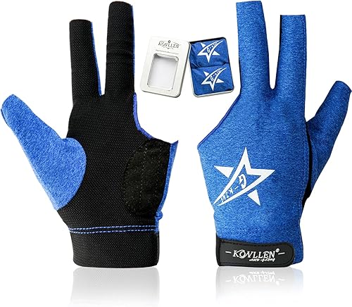 Miniatura 15 de KONLLEN Billiards Gloves for Left Hand/Right Hand L/XL Pool Gloves Professional Non-Slip Adjustable Breathable Snooker Gloves Popular Sizes for Men