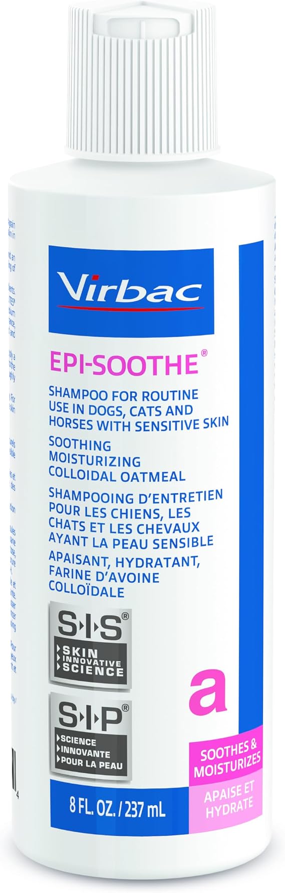 Virbac EPI-SOOTHE Shampoo For Dogs, Cats & Horses (8 oz) - For Dry and Sensitive Skin