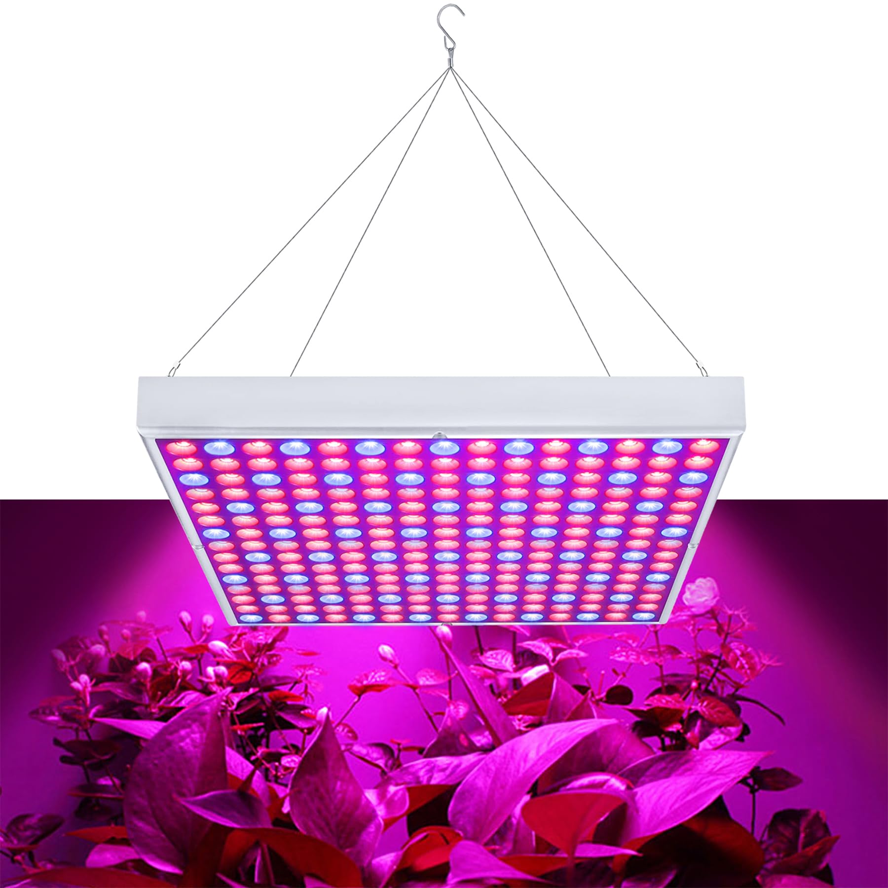 Froadp Lámpara LED de espectro completo de 45 W para plantas de jardín, plantas y plantas, 225 ledes, rojo y azul, para plantas de interior, invernadero, laboratorio de plantas, verduras y flores,