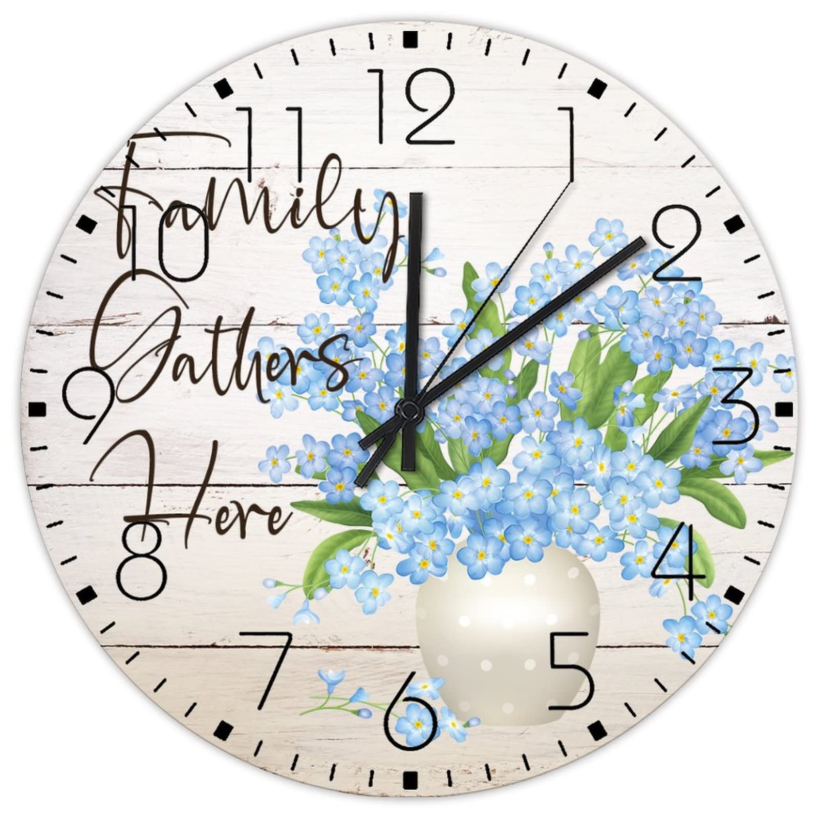 Horloges murales en bois familial qui se réunit ici décoration fleur