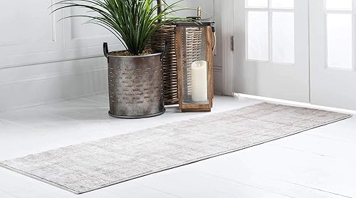 Miniatura 3 de Unique Loom Uptown Collection by Jill Zarin Collection - Alfombra de pasillo texturizada moderna color beige (2 pies 2 pulgadas x 6 pies 0)