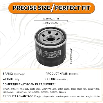 Road Passion Oil Filter for SUZUKI GSF600 S 600 GSF600 600 1995 1996 1997 1998 1999 2000 2001 2002 2003 2004