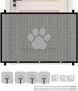 Rejilla de protección para perros portátil con malla, protección transpirable para escaleras, de animales extraíble para pasillos, puertas, zonas de paso