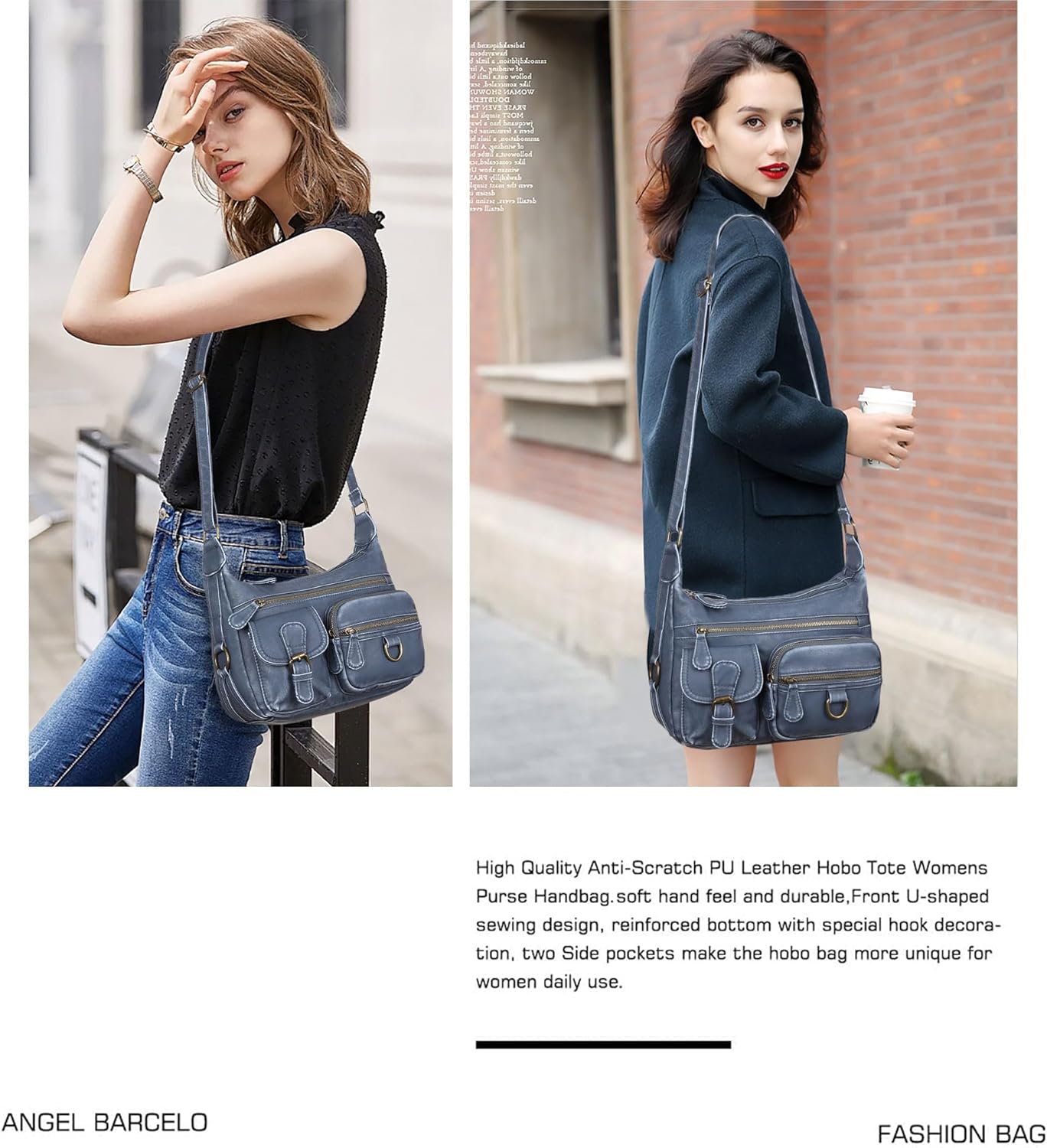 Angel Barcelo Cross body Shoulder Bag Women Soft PU Leather Purses and Handbags - Image 2