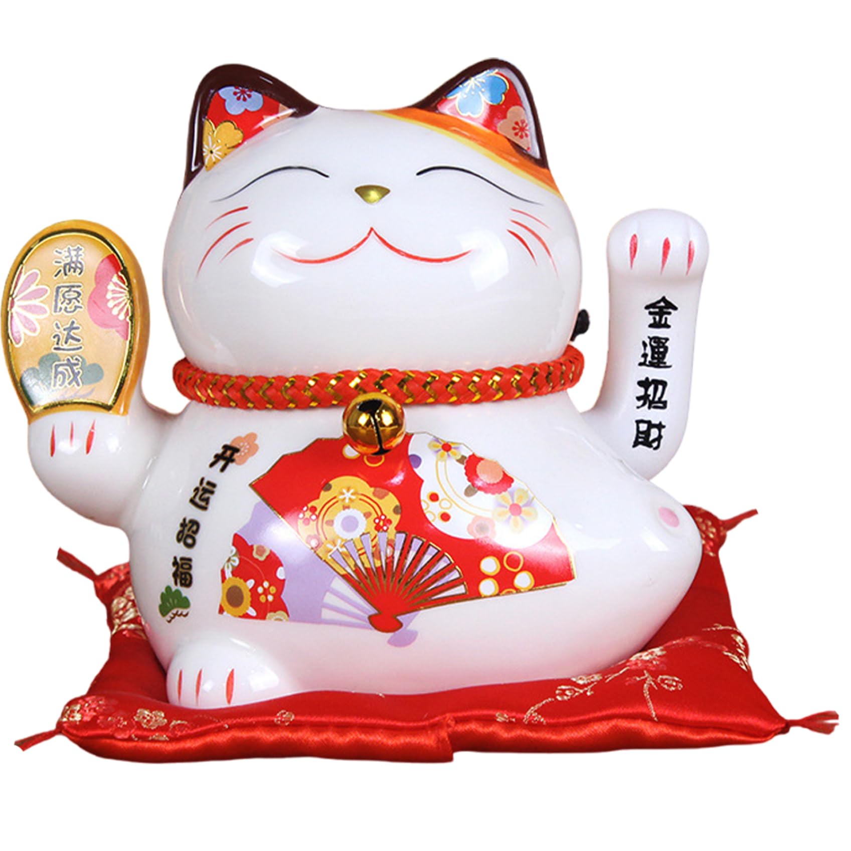 Chat porte-bonheur bras agitant figurine chat chinois richesse fortune