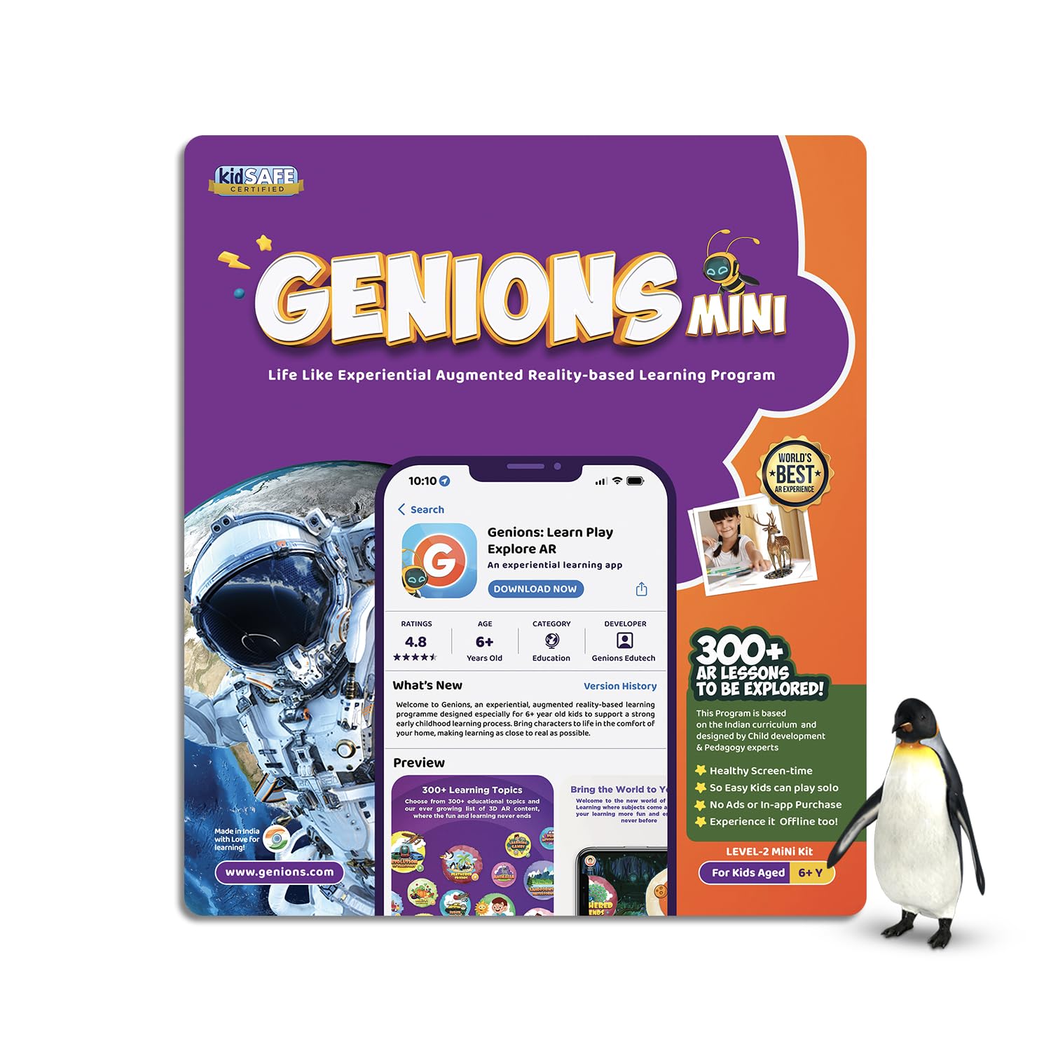 Genions Mini Kit Level 2 | Interactive AR Learning | 300+ AR Topics | Augmented Reality | Educational Gifts for Kids Ages 6+ Years |Interactive Birthday Gifts and Toys| (B0CKNMR7KZ) Amazon Price History, Amazon Price Tracker