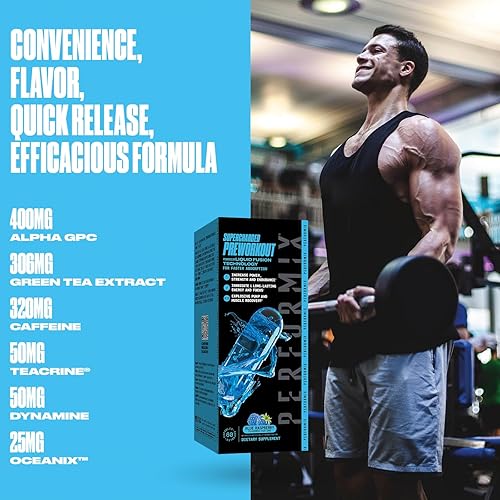Miniatura 3 de PERFORMIX Preentrenamiento sobrealimentado - Energía sostenida, resistencia y enfoque mental - Soporte muscular premium Oceanix y Alpha GPC para