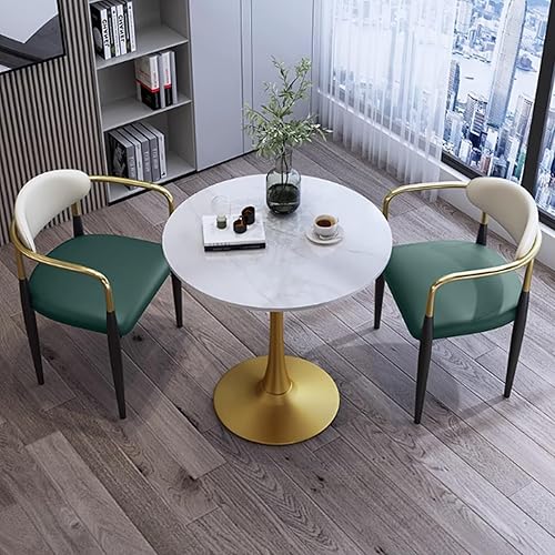 Miniatura 7 de YVYKFZD Juego de mesa de comedor de cocina de 5 piezas, juego de mesa y silla de oficina, sala de recepción, mesa de centro redonda