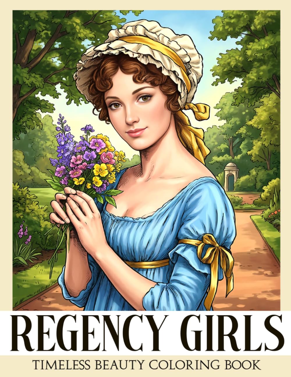 Regency Girls Coloring Book: Historical Beauty Coloring Pages with Graceful Women, Timeless Dresses and Romantic Countryside Moments for Adults and Teens to Unwind and Enjoy
