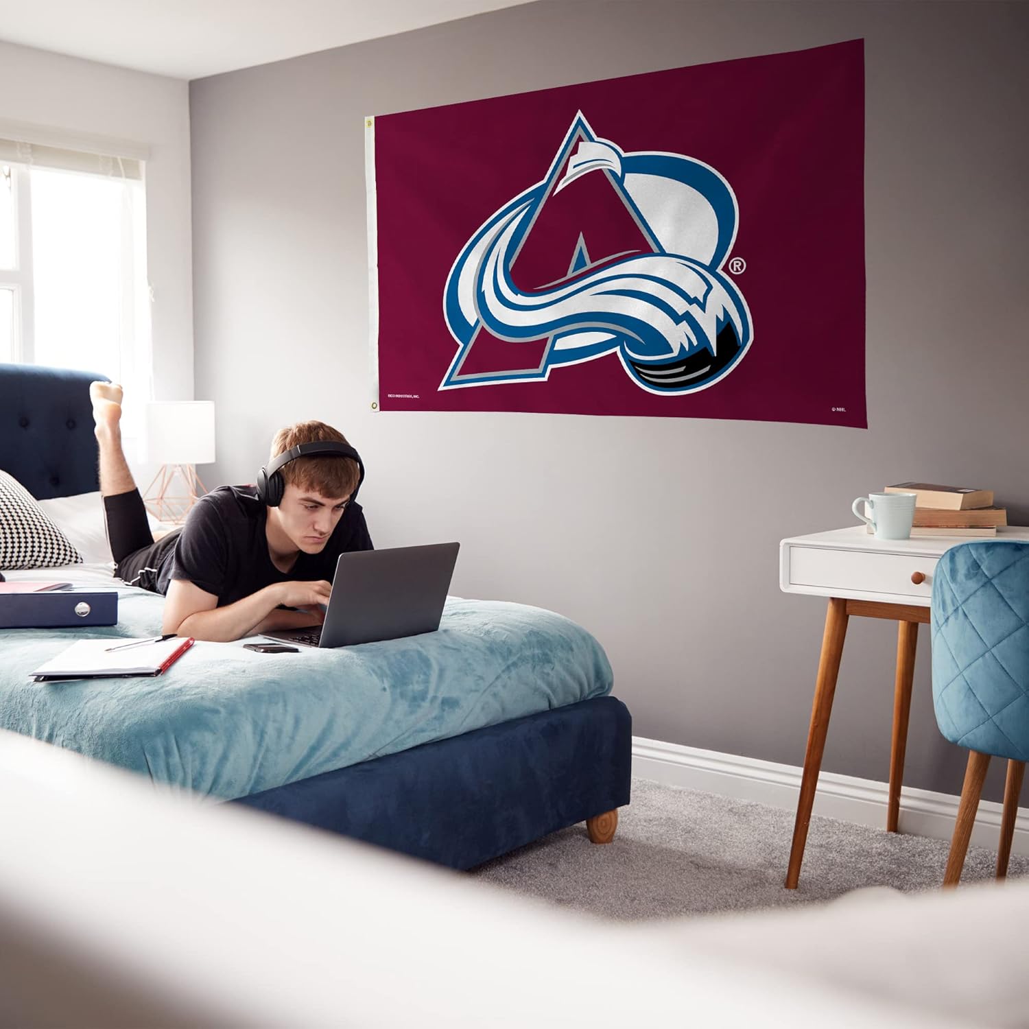 NHL Rico Industries Colorado Avalanche Standard 3' x 5' Banner Flag Single Sided - Indoor or Outdoor - Home Décor