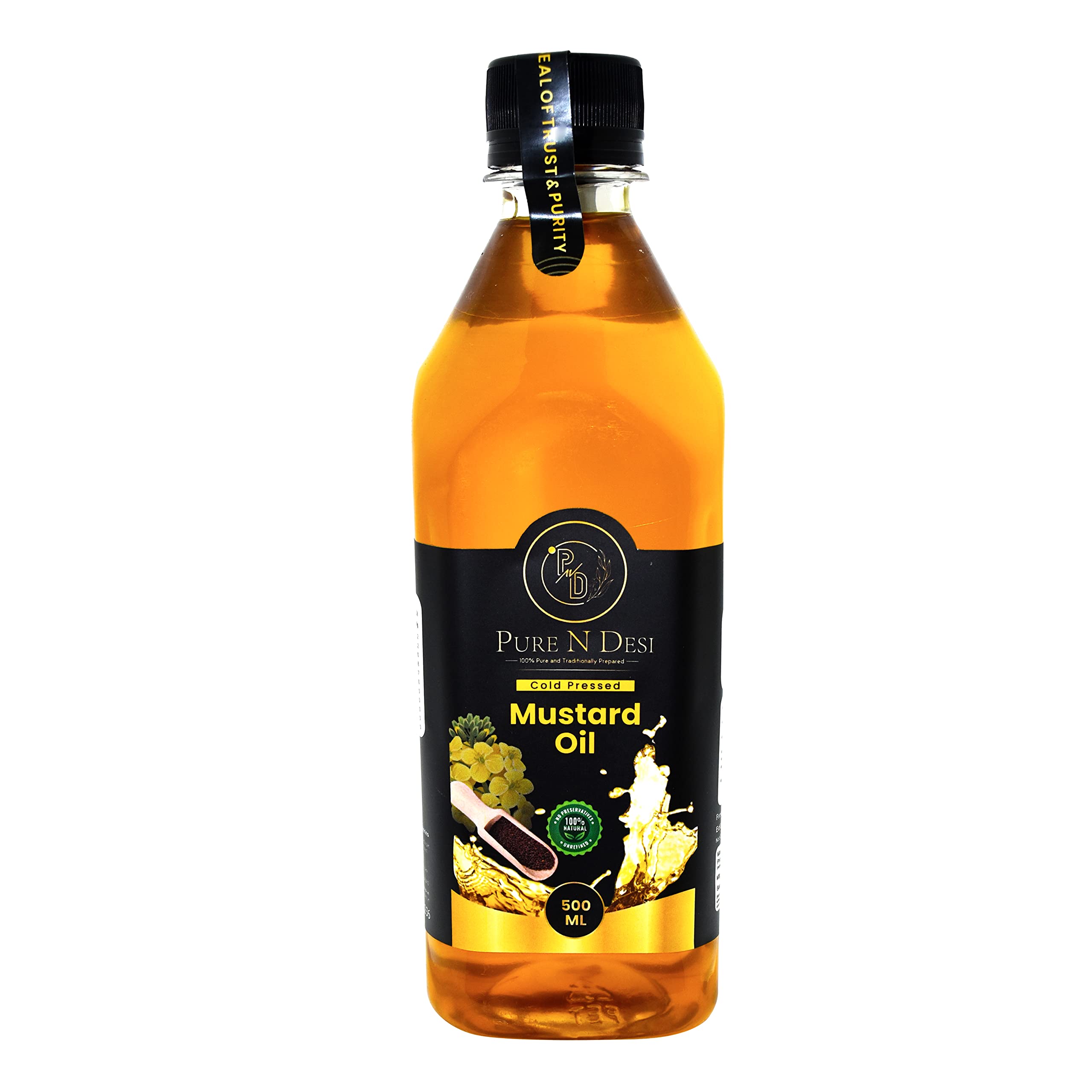 Buy PURE N DESICold Pressed Mustard Oil/Sarson Ka Tel Wood Pressed