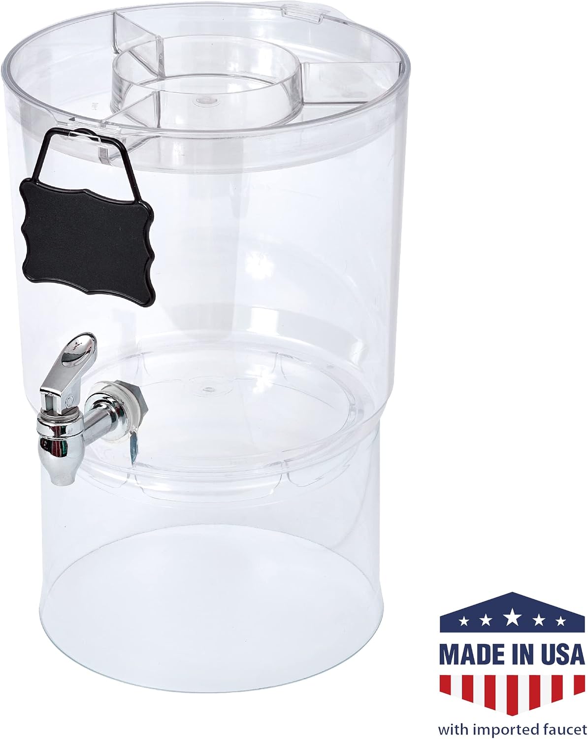 Buddeez Stand 2 Gallon Tritan Clear Large Plastic iced beverage dispensers, 1 Count