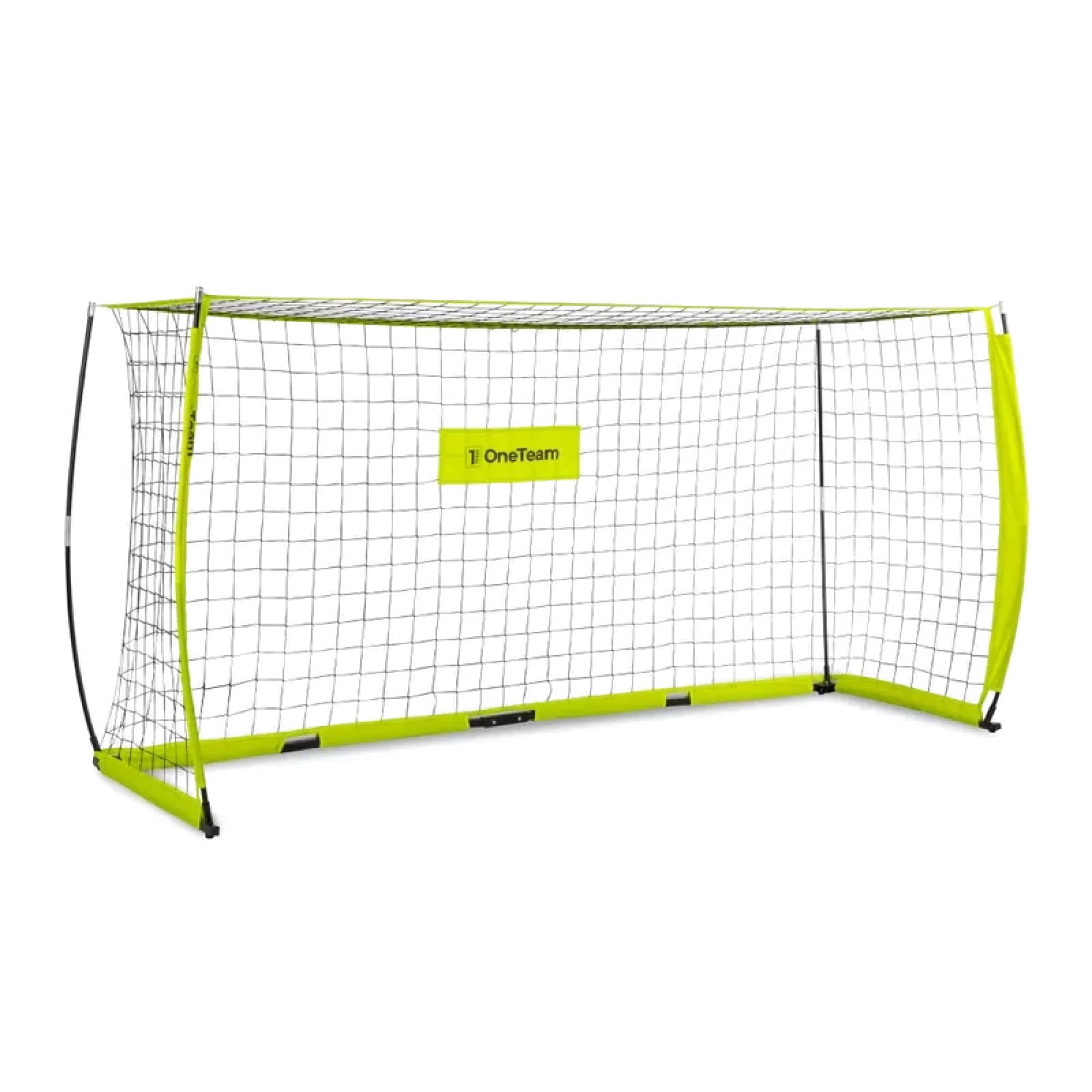 OneTeam Flex Square bramka do piłki nożnej, 300 x 155 x 100 cm, kolor zielony, stabilna i trwała konstrukcja Idelana, wytrzymała, elastyczna