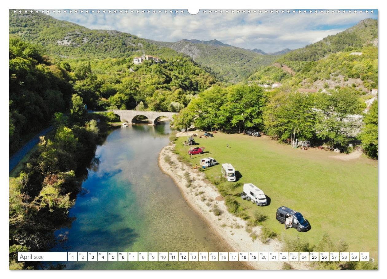 Mit dem Campervan über den Balkan (hochwertiger Premium Wandkalender 2026 DIN A2 quer), Kunstdruck in Hochglanz: Eine Reise mit dem Campervan zu den schönsten Plätzen des Balkans. (CALVENDO Orte)