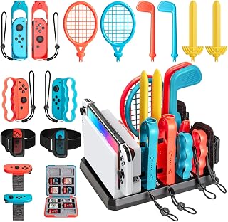 16-en-1 Accesorios para Switch Sport, Accesorios para Nintendo Switch Sport/Switch Joycon, Regalo de Navidad Set de Juegos Familiares con Mango Joycon Organizador Compatible con Switch 2 2025