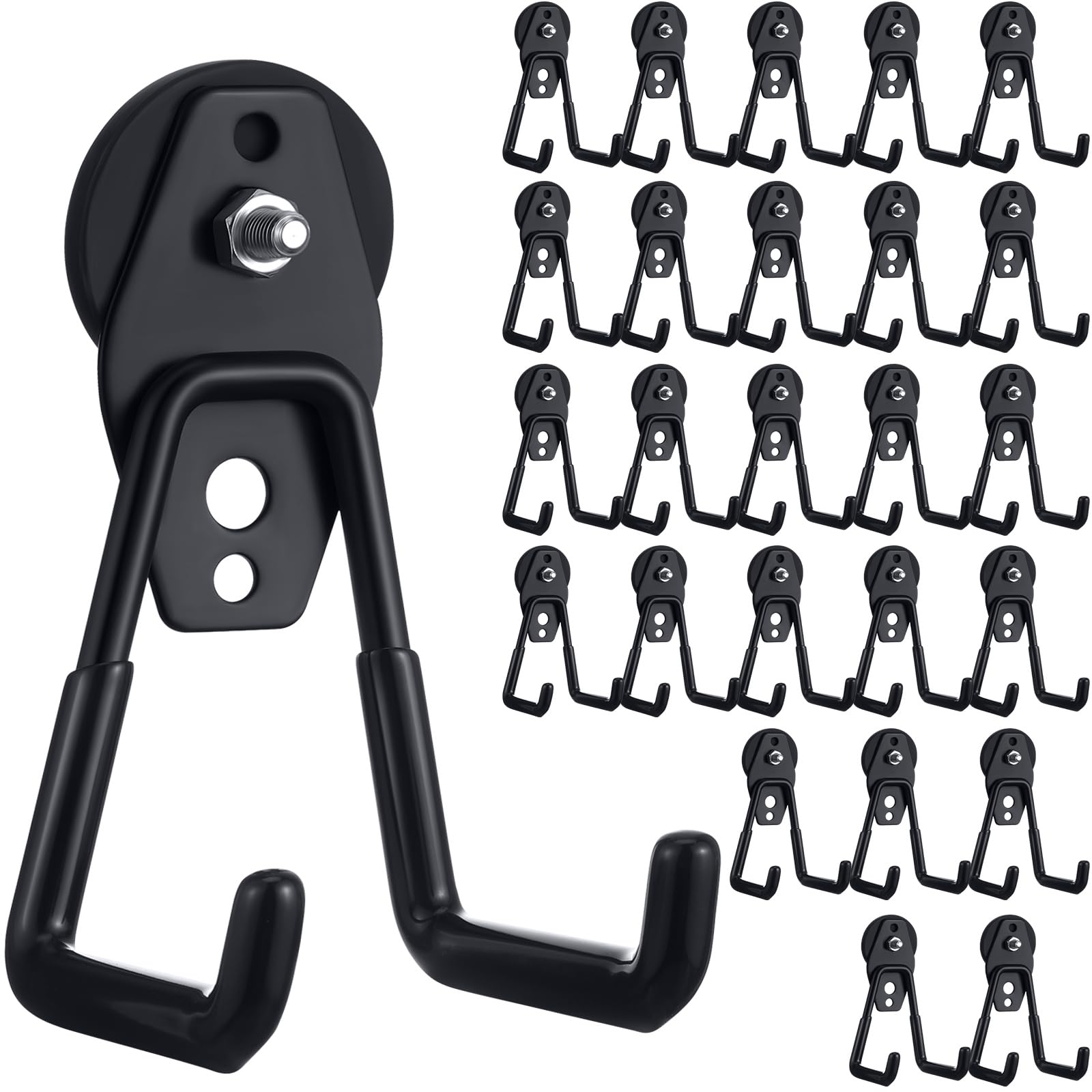 Landhoow 26 Pcs Large Magnetic Hooks Heavy Duty Magnet Hooks, Black