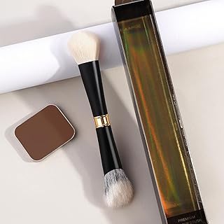 Brocha de maquillaje de un detalle con caja, ...