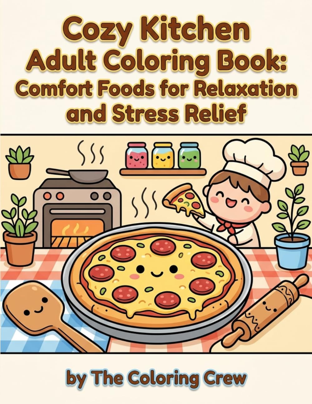 Cozy Kitchen Adult Coloring Book: Comfort Foods, Sweet Treats & Relaxing Kitchen Scenes for Stress Relief