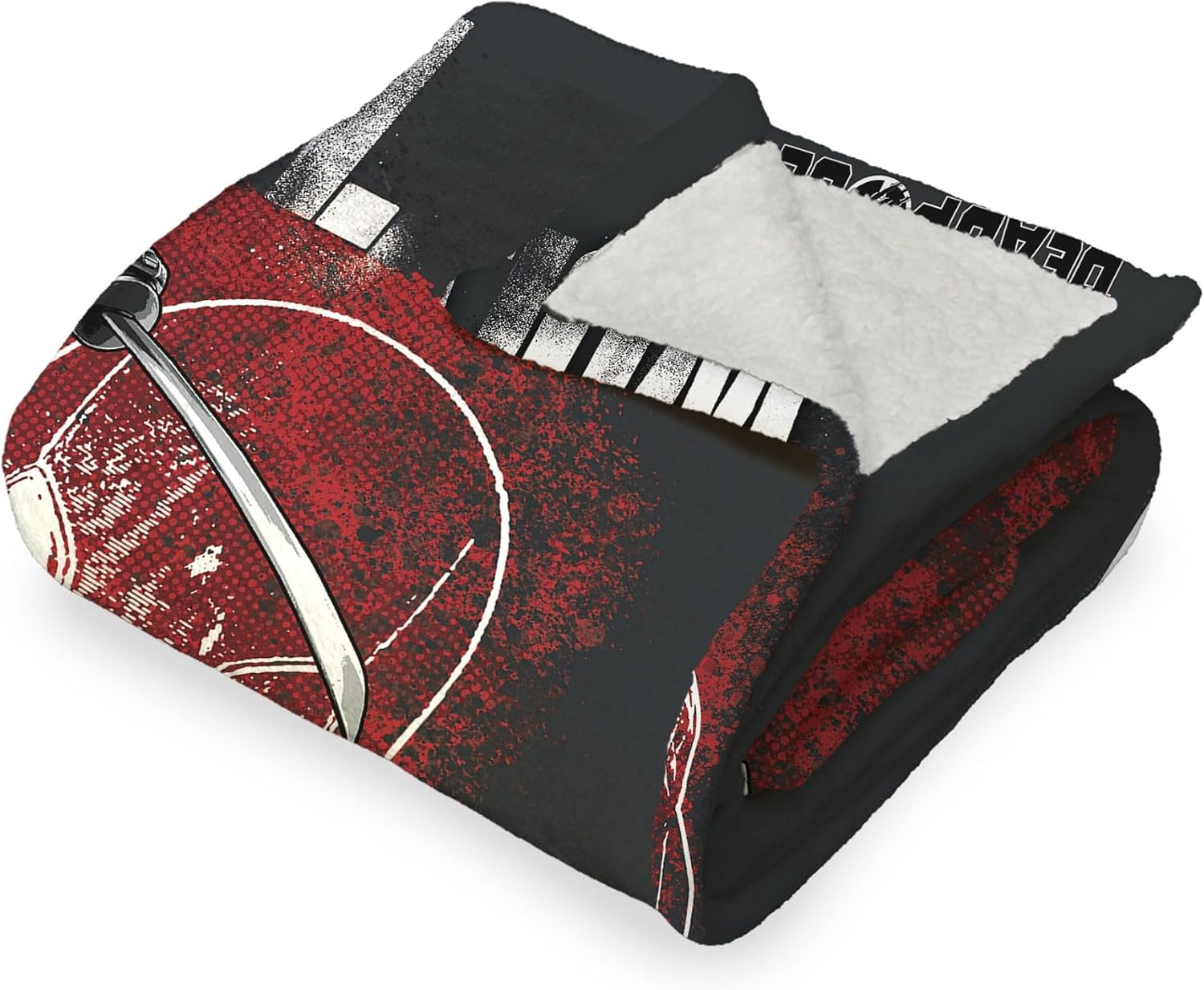Northwest Deadpool Silk Touch Sherpa Throw Blanket, 50" x 60", It's Time for