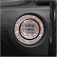 Vista 8 de BELOMI 2 Piezas Anillo Decorativo Brillante para Botón de Arranque y Parada del Motor del Coche, Anillo de Cristal con Diamantes de Imitación