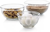 Vista 8 de Libbey Baker's Basics Juego de 8 Piezas de Platos de Vidrio para Hornear Cupcake Party con Tapas, Cuencos Redondos Pequeños de Vidrio, Cuencos