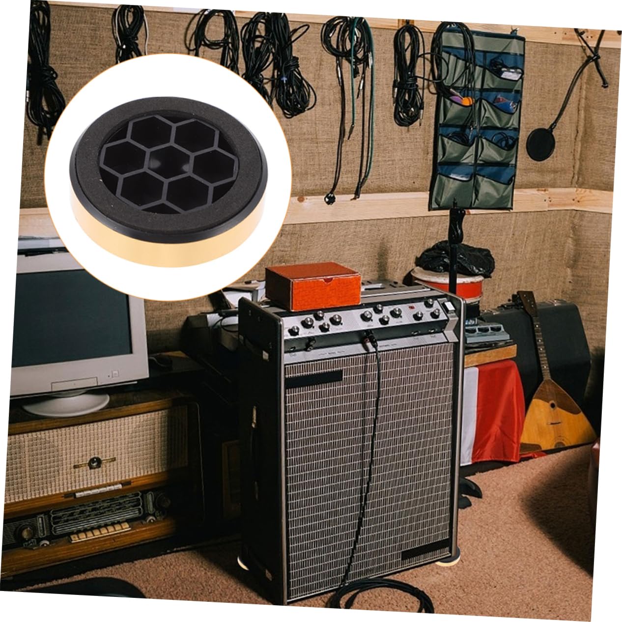 ARTIBETTER 24pcs Amplifier Isolation Feet Pad Speaker Chassis Pads Stereo Amp Feet Aluminum Vibration Absorption