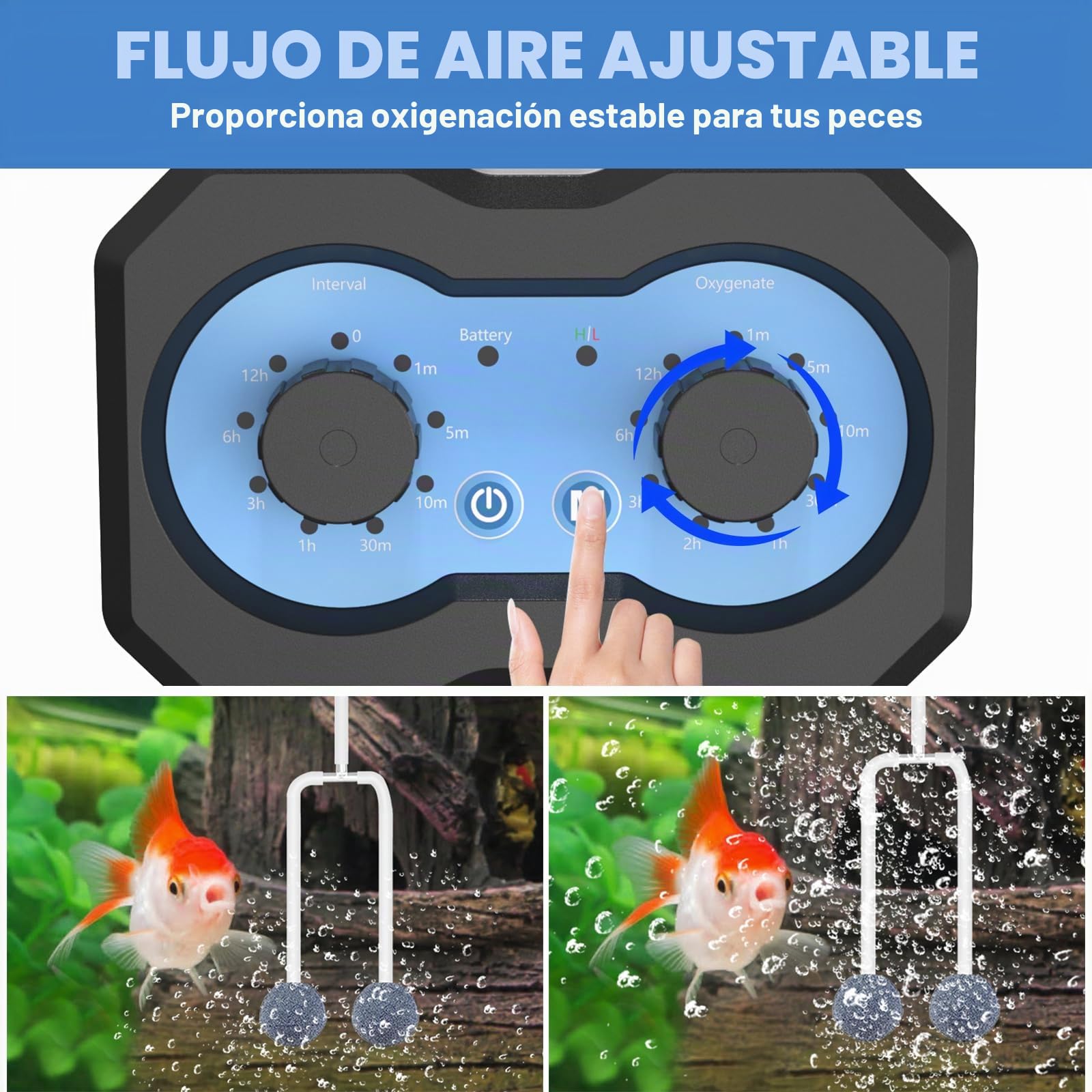 Bomba de aire oxigenadora solar para estanque, botón de rotación simple mejorado, aireador solar para estanques al aire libre con función de temporización, para jardín, pecera, piscina, estanque de