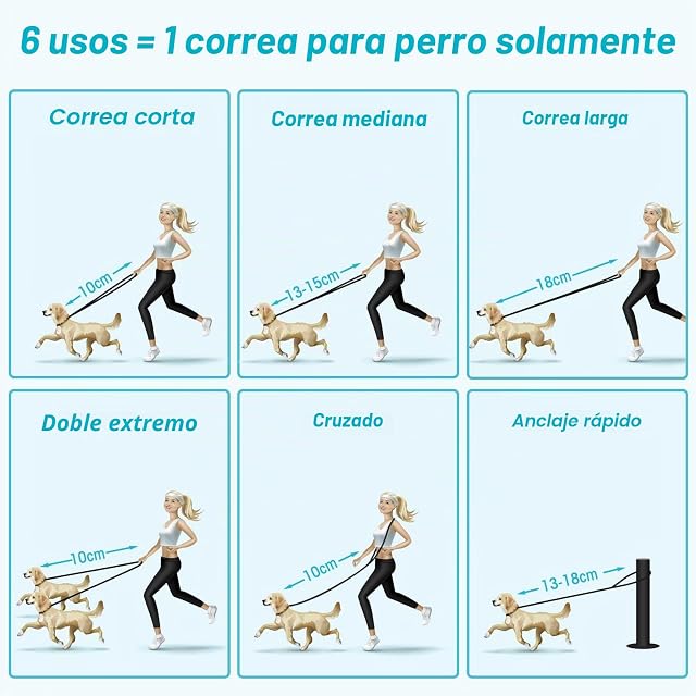 Foto 3 de 7 de Correa para Perro Oneisall, Manos Libres, Correa para Perro Multifuncional