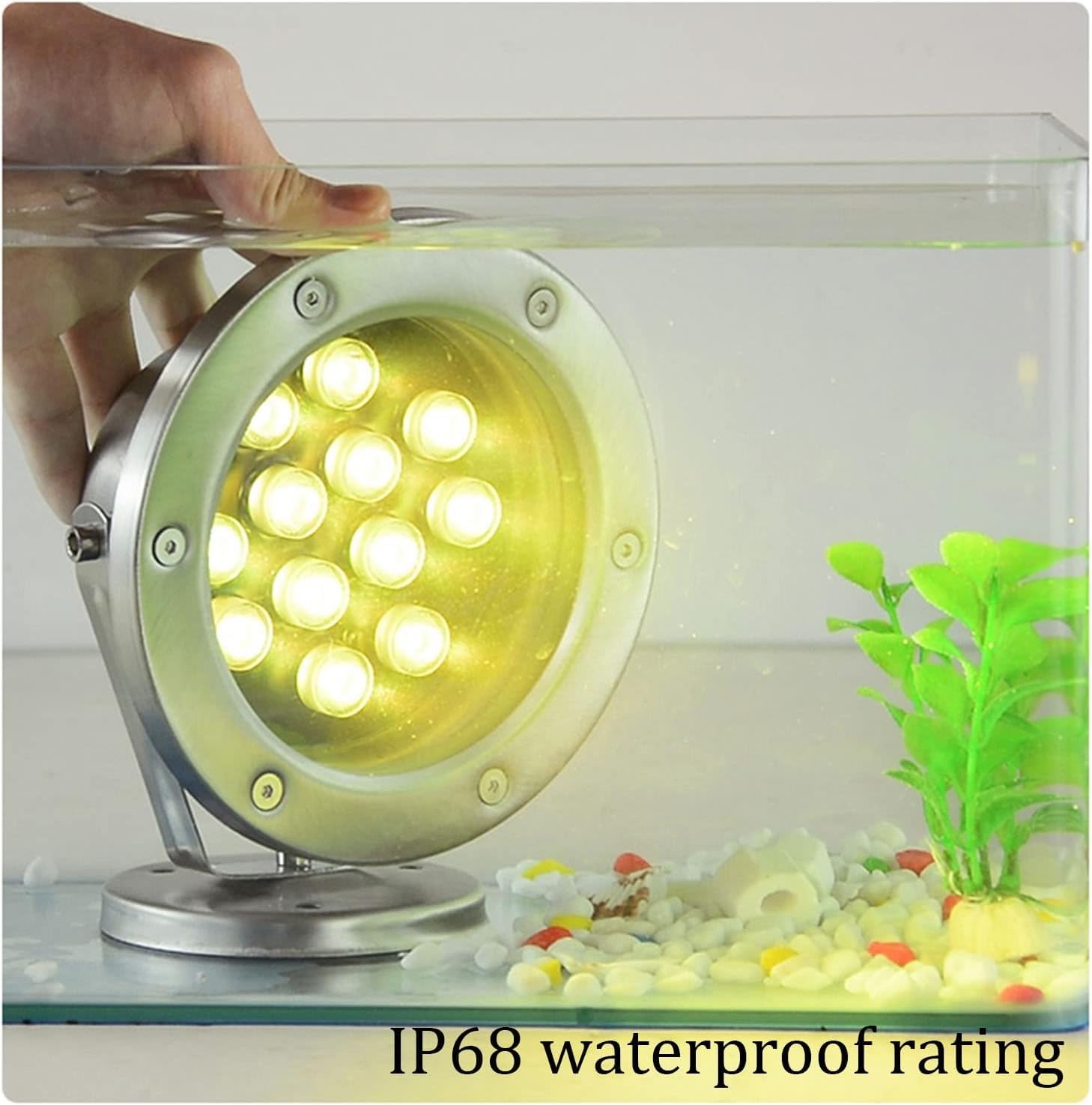 Podwodne światło Stawu Obrotowa Lampa Fontannowa Ip68 Wodoodporna Niskonapięciowa Ac12 24v Zatapialne Oświetlenie Basenowe Led Ze Stali Nierdzewnej Na Zewnątrz I, Red, 6W-AC24V