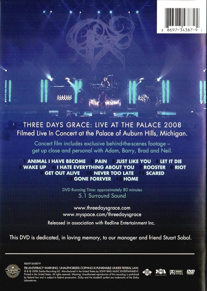 スリー・デイズ・グレイス DVD Amazon.co.jp: Three Days Grace/Live At The Palace 2008 : DVD