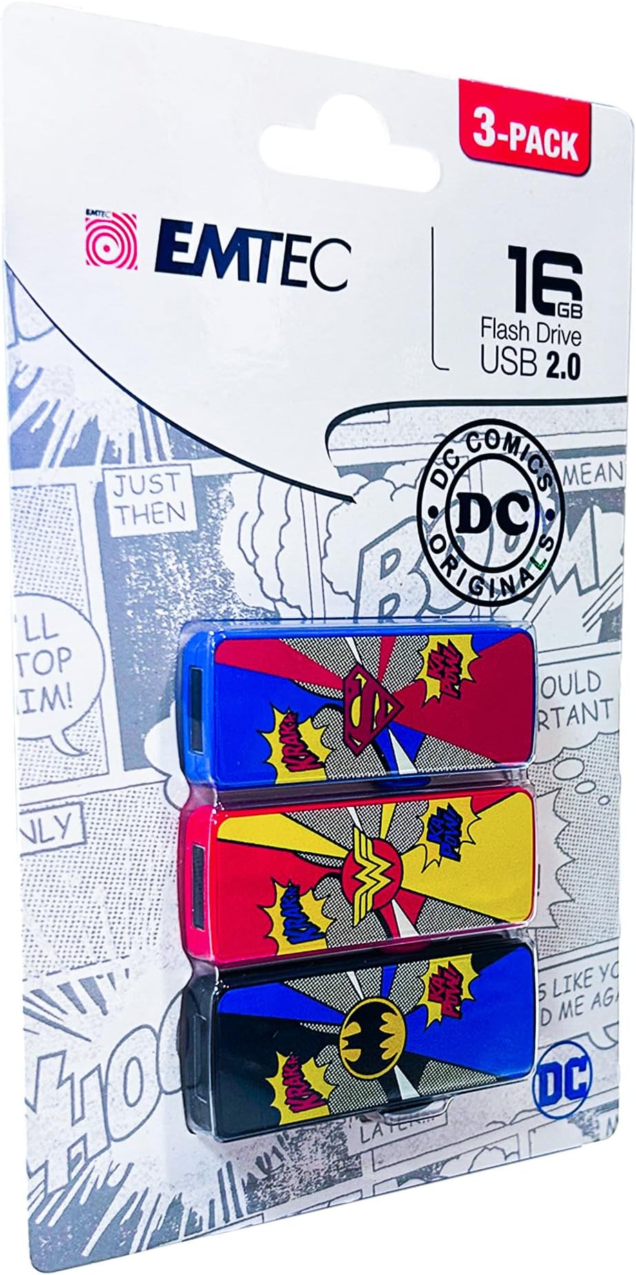 M700 Super Hero Flash Drive, 16Gb, 3-Pack