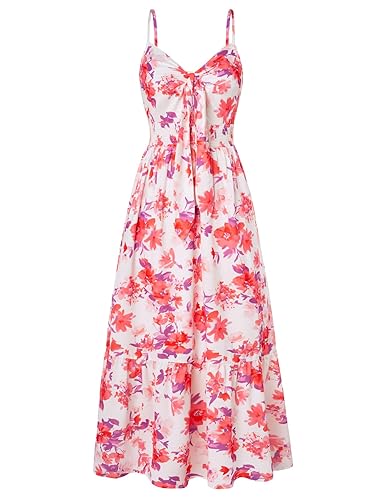 GRACE KARIN Women's 2026 Summer Maxi Dress Floral Tie Front