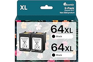 HO 64XL Black Ink Cartridges Compatible for HP 64 XL