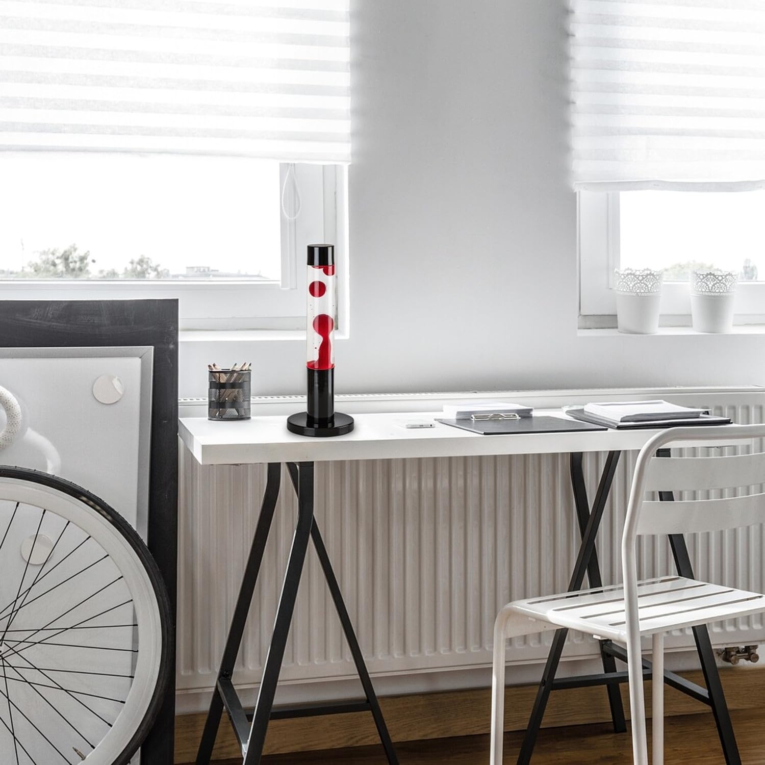 rabalux Lavastic Lampa LED 25 W, 3000 K, designerska lampa stołowa, nowoczesna dekoracja, z wymiennym źródłem światła, nie wchodzi w zakres dostawy (czerwona lawa)